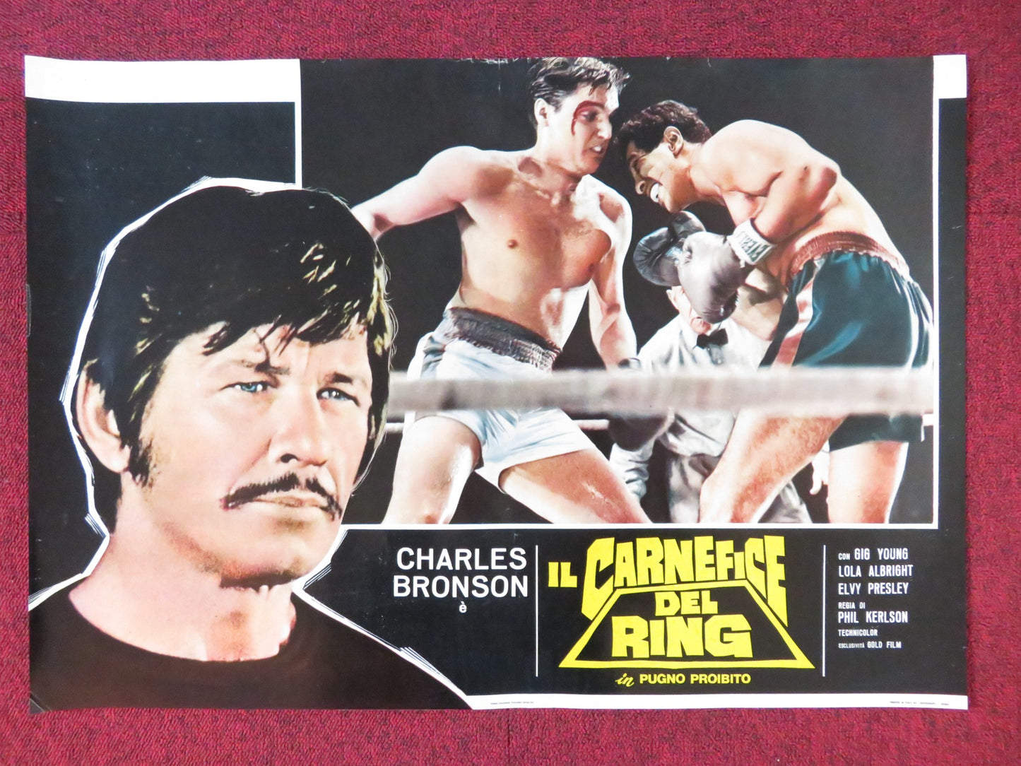 KID GALAHAD - H ITALIAN FOTOBUSTA POSTER CHARLES BRONSON ELVIS PRESLEY 1962