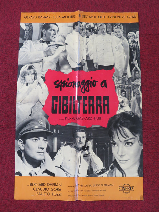 THE SPY ITALIAN FOGLIO POSTER GERARD BARRAY ELISA MONTES 1964