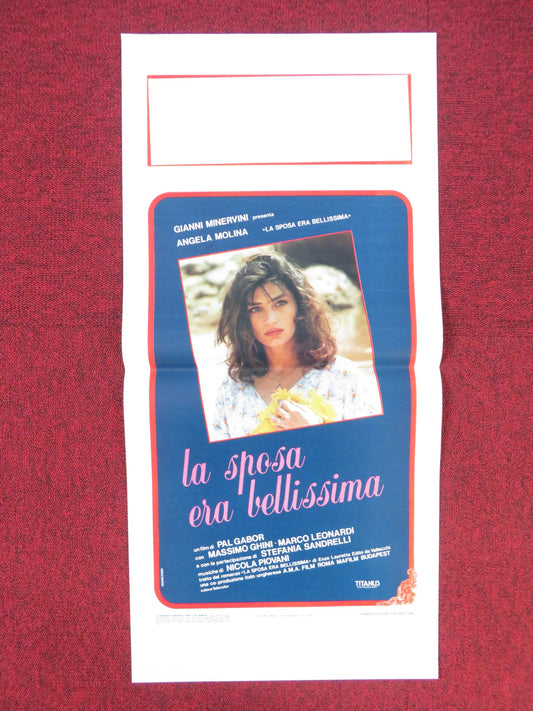 LA SPOSA ERA BELLISSIMA ITALIAN LOCANDINA POSTER ANGELA MOLINA M. GHINI 1986