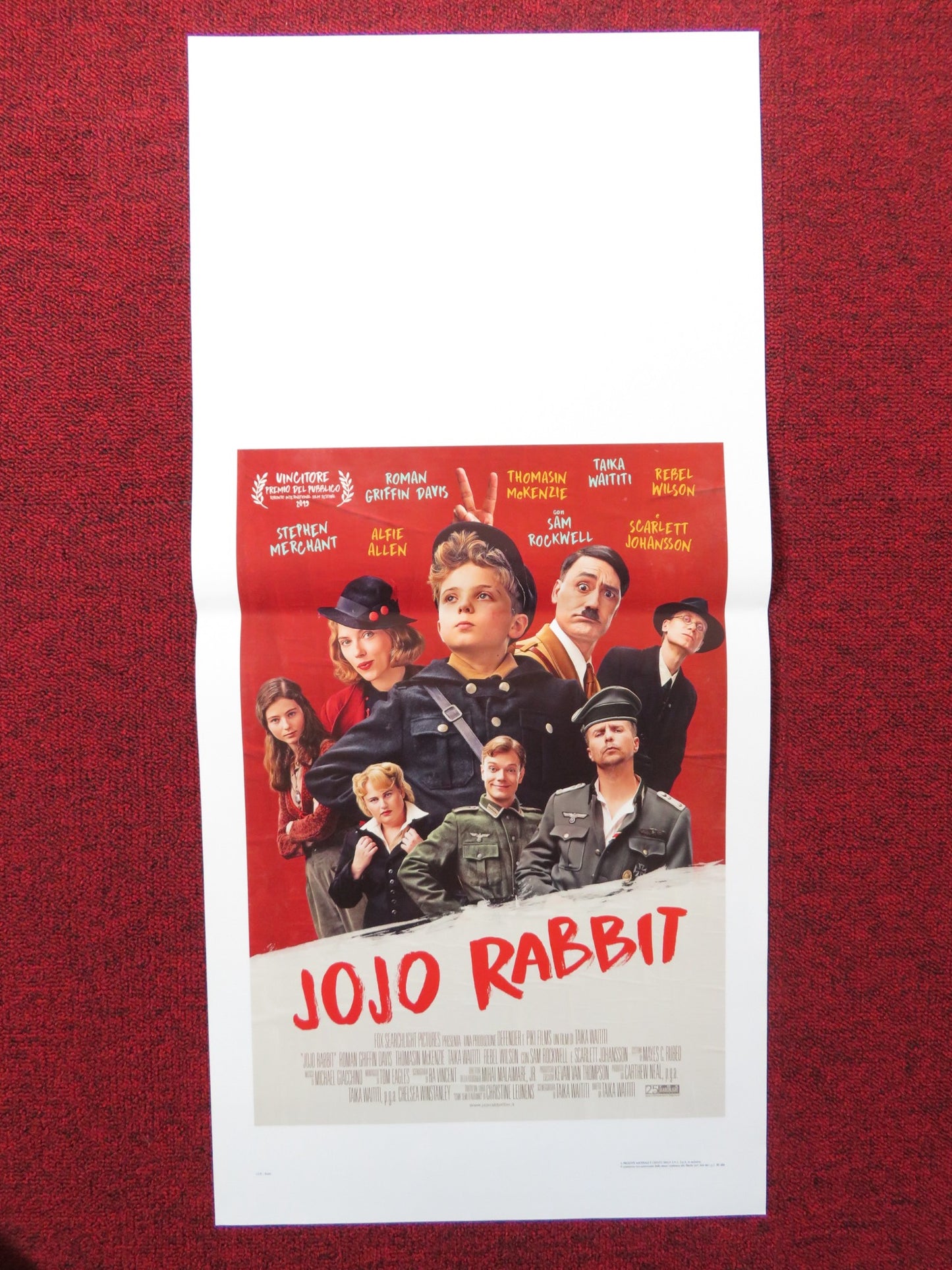 JOJO RABBIT ITALIAN LOCANDINA POSTER SAM ROCKWELL TAIKA WAITITI 2019