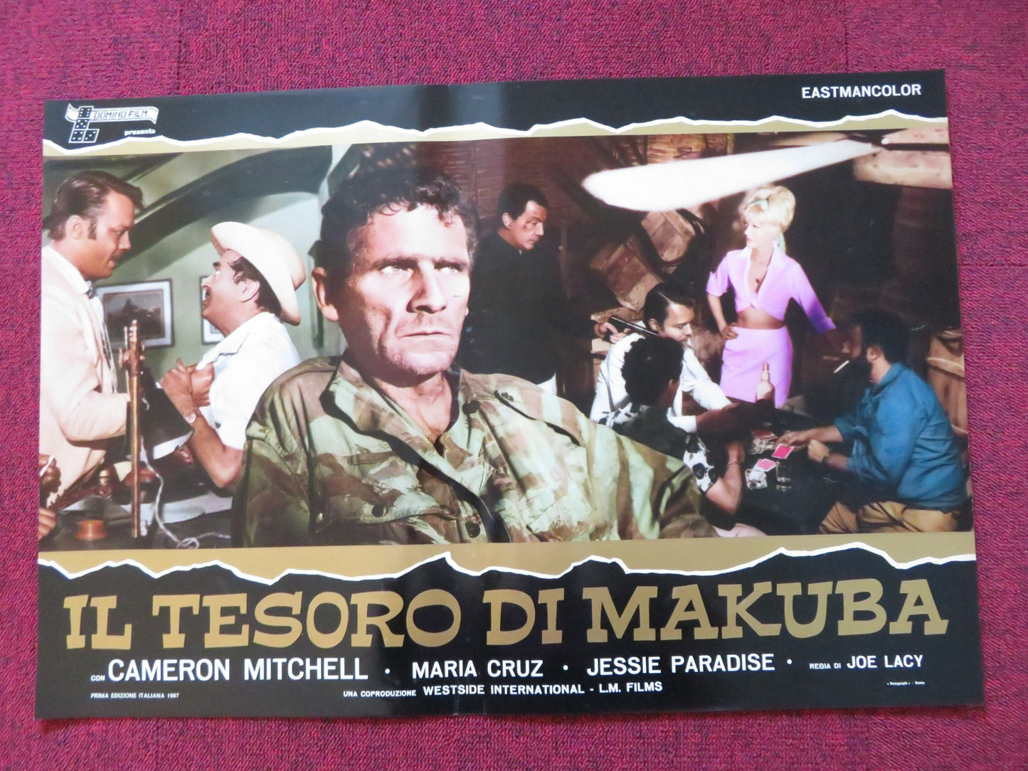 IL TESORO DI MAKUBA- G ITALIAN FOTOBUSTA POSTER CAMERON MITCHELL MARIA CRUZ 1967