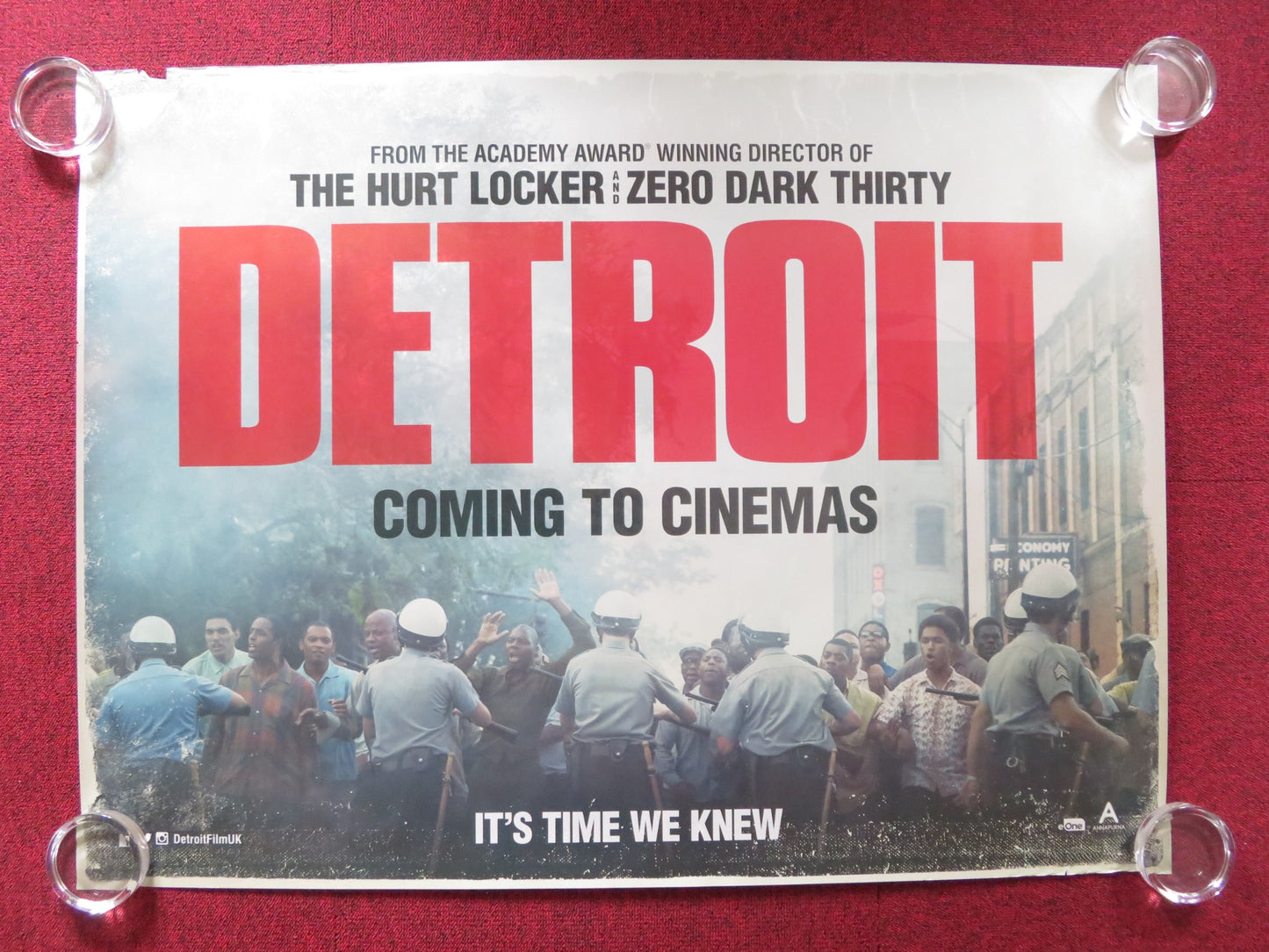 DETROIT UK QUAD ROLLED POSTER JOHN BOYEGA CHRIS CHALK 2017