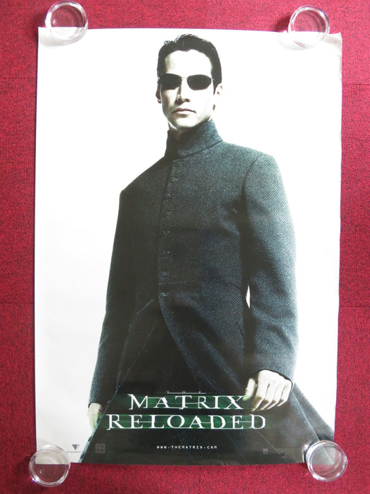 THE MATRIX RELOADED US ONE SHEET ROLLED POSTER KEANU REEVES L. FISHBURNE 2003