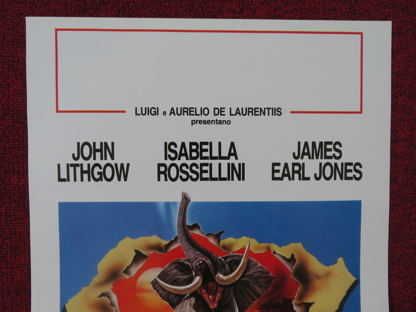 L'ULTIMA AFRICA ITALIAN LOCANDINA POSTER JOHN LITHGOW ISABELLA ROSSELLINI 1990