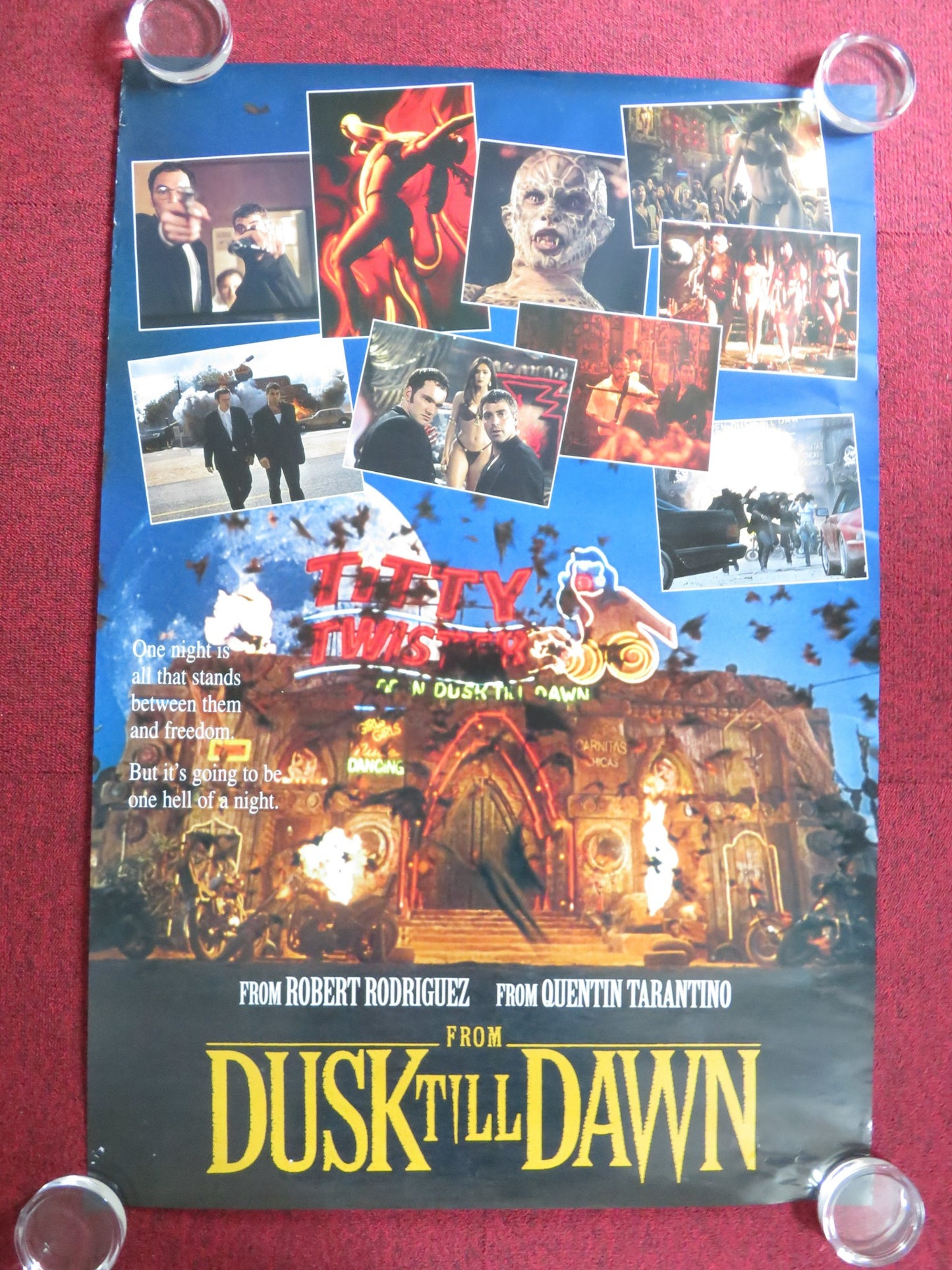 FROM DUSK TILL DAWN Commercial US ONE SHEET ROLLED POSTER TARANTINO CLOONEY 1996