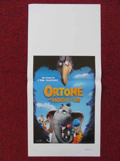 HORTON HEARS A WHO!  ITALIAN LOCANDINA POSTER JIM CARREY STEVE CARELL 2008