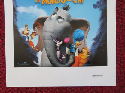 HORTON HEARS A WHO!  ITALIAN LOCANDINA POSTER JIM CARREY STEVE CARELL 2008