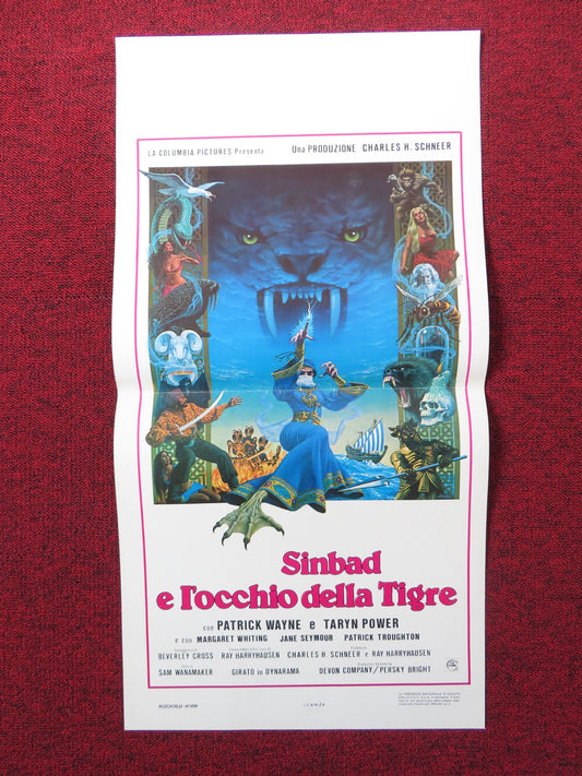 SINBAD AND THE EYE OF THE TIGER ITALIAN LOCANDINA POSTER PATRICK WAYNE 1977