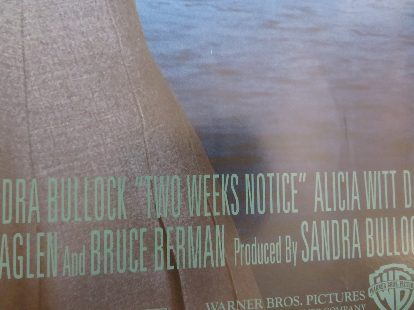 TWO WEEKS NOTICE UK QUAD (30"x 40") ROLLED POSTER HUGH GRANT SANDRA BULLOCK 2002