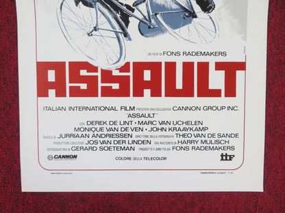 ASSAULT ITALIAN LOCANDINA POSTER CANNON DEREK DE LINT 1986