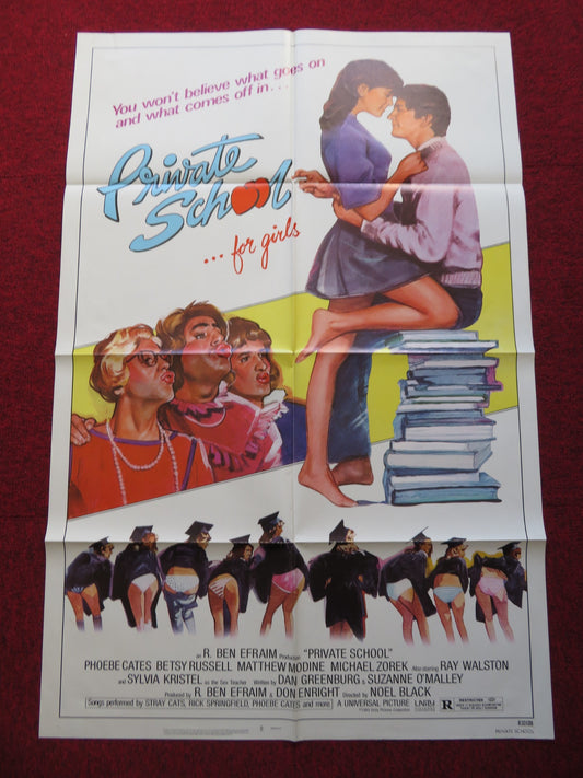 PRIVATE SCHOOL FOLDED US ONE SHEET POSTER PHOEBE CATES BETSY RUSSELL 1983