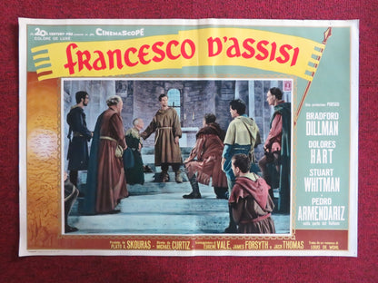 FRANCIS OF ASSISI - A ITALIAN FOTOBUSTA POSTER BRADFORD DILLMAN D. HART 1961