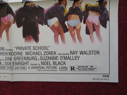 PRIVATE SCHOOL FOLDED US ONE SHEET POSTER PHOEBE CATES BETSY RUSSELL 1983