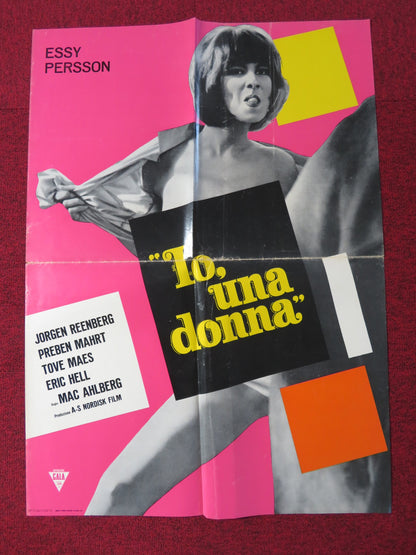 IO UNA DONNA / I, A WOMAN ITALIAN FOGLIO POSTER ESSY PERSSON PREBEN MAHRT 1965