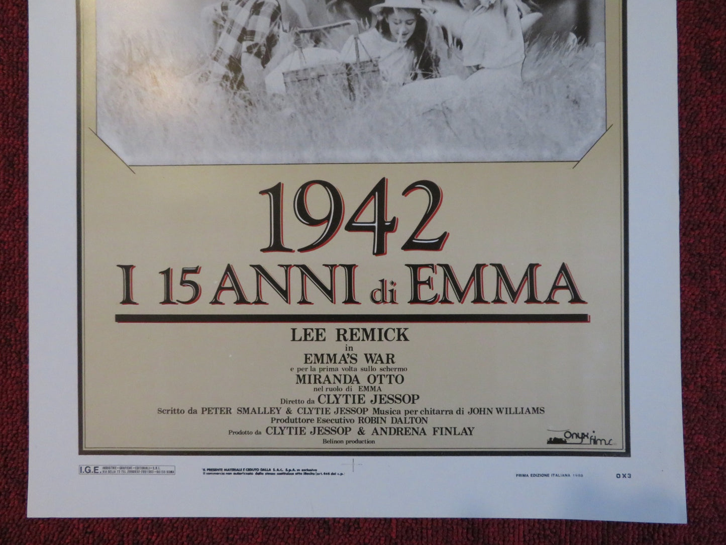 EMMA'S WAR ITALIAN LOCANDINA POSTER LEE REMICK 1987