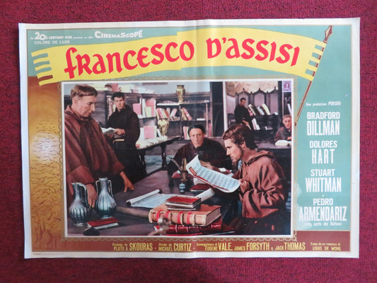 FRANCIS OF ASSISI - B ITALIAN FOTOBUSTA POSTER BRADFORD DILLMAN D. HART 1961