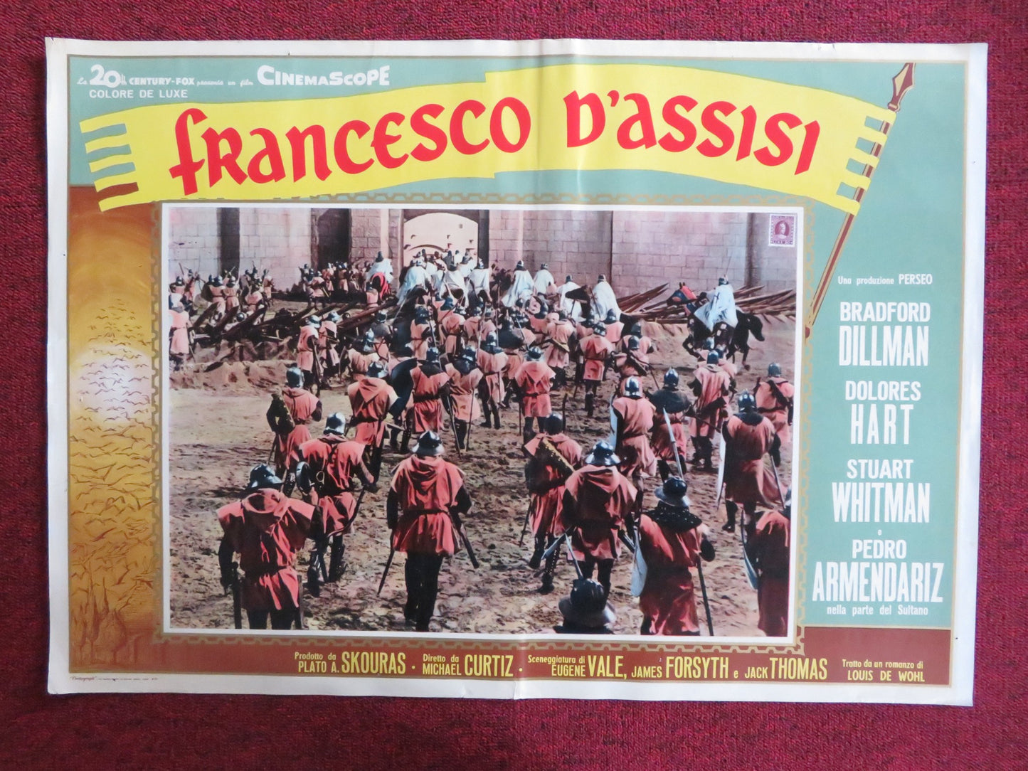 FRANCIS OF ASSISI - C ITALIAN FOTOBUSTA POSTER BRADFORD DILLMAN D. HART 1961