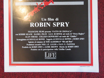 FATTO DI CRONACA ITALIAN LOCANDINA POSTER ROBIN SPRY 1988