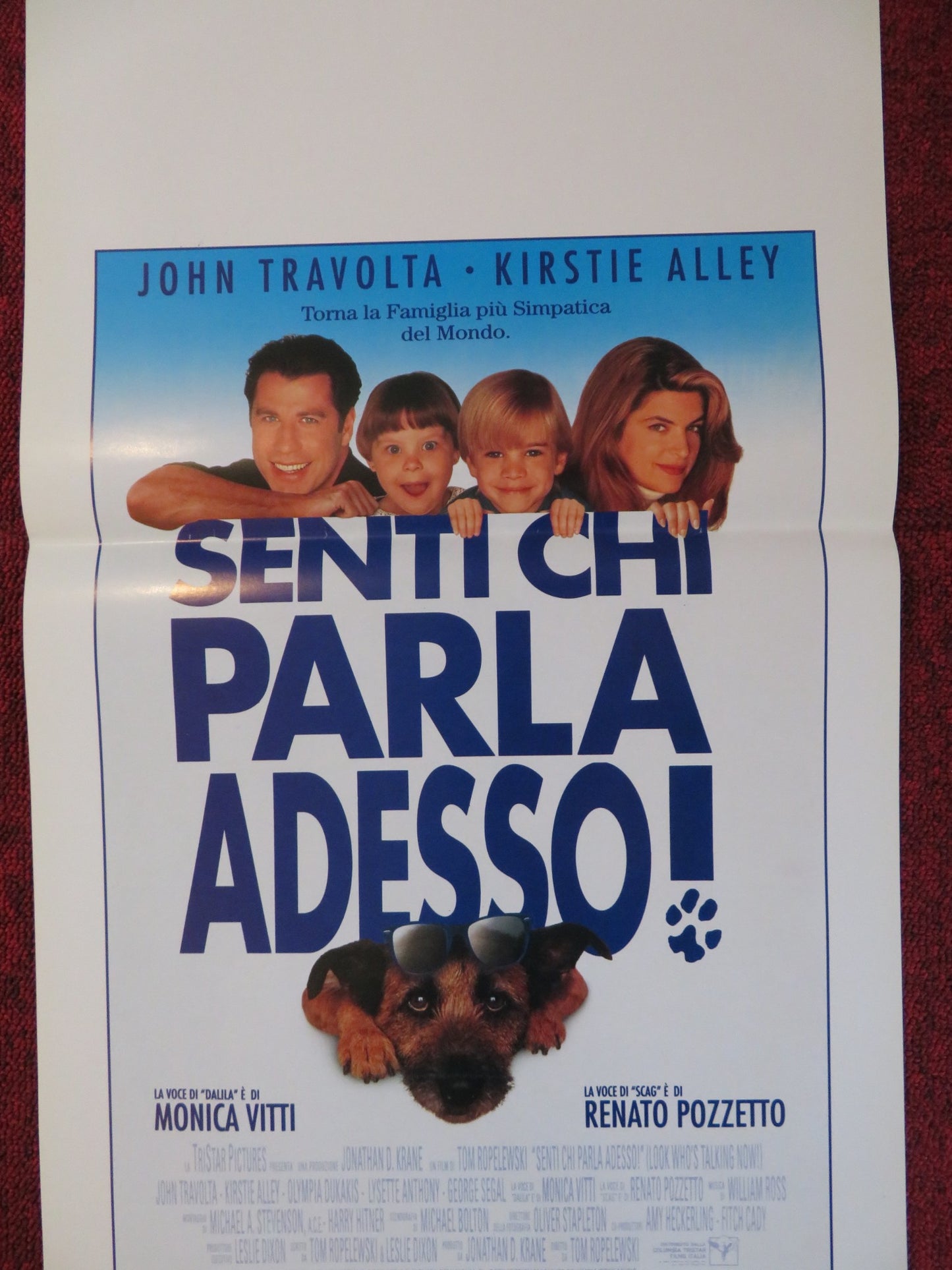 LOOK WHO'S TALKING NOW ITALIAN LOCANDINA POSTER JOHN TRAVOLTA KIRSTIE ALLEY 1993