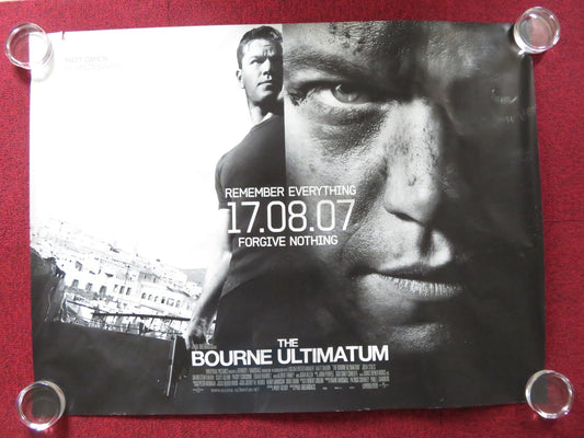 THE BOURNE ULTIMATUM UK QUAD ROLLED POSTER MATT DAMON JULIA STILES 2007