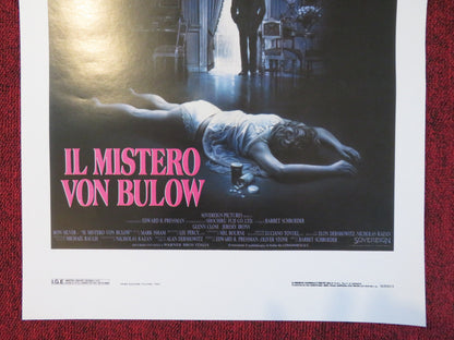 REVERSAL OF FORTUNE ITALIAN LOCANDINA POSTER GLENN CLOSE JEREMY IRONS 1990