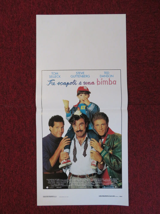 THREE MEN AND A LITTLE LADY ITALIAN LOCANDINA POSTER TOM SELLECK T. DANSON 1990