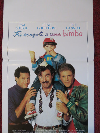 THREE MEN AND A LITTLE LADY ITALIAN LOCANDINA POSTER TOM SELLECK T. DANSON 1990