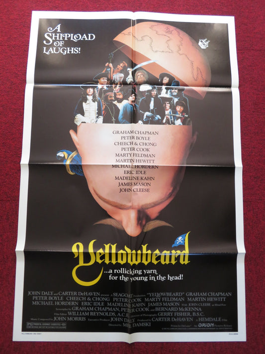 YELLOWBEARD FOLDED US ONE SHEET POSTER PETER BOYLE GRAHAM CHAPMAN 1983