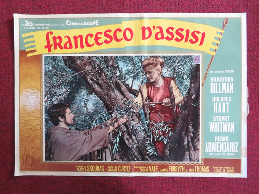 FRANCIS OF ASSISI - E ITALIAN FOTOBUSTA POSTER BRADFORD DILLMAN D. HART 1961