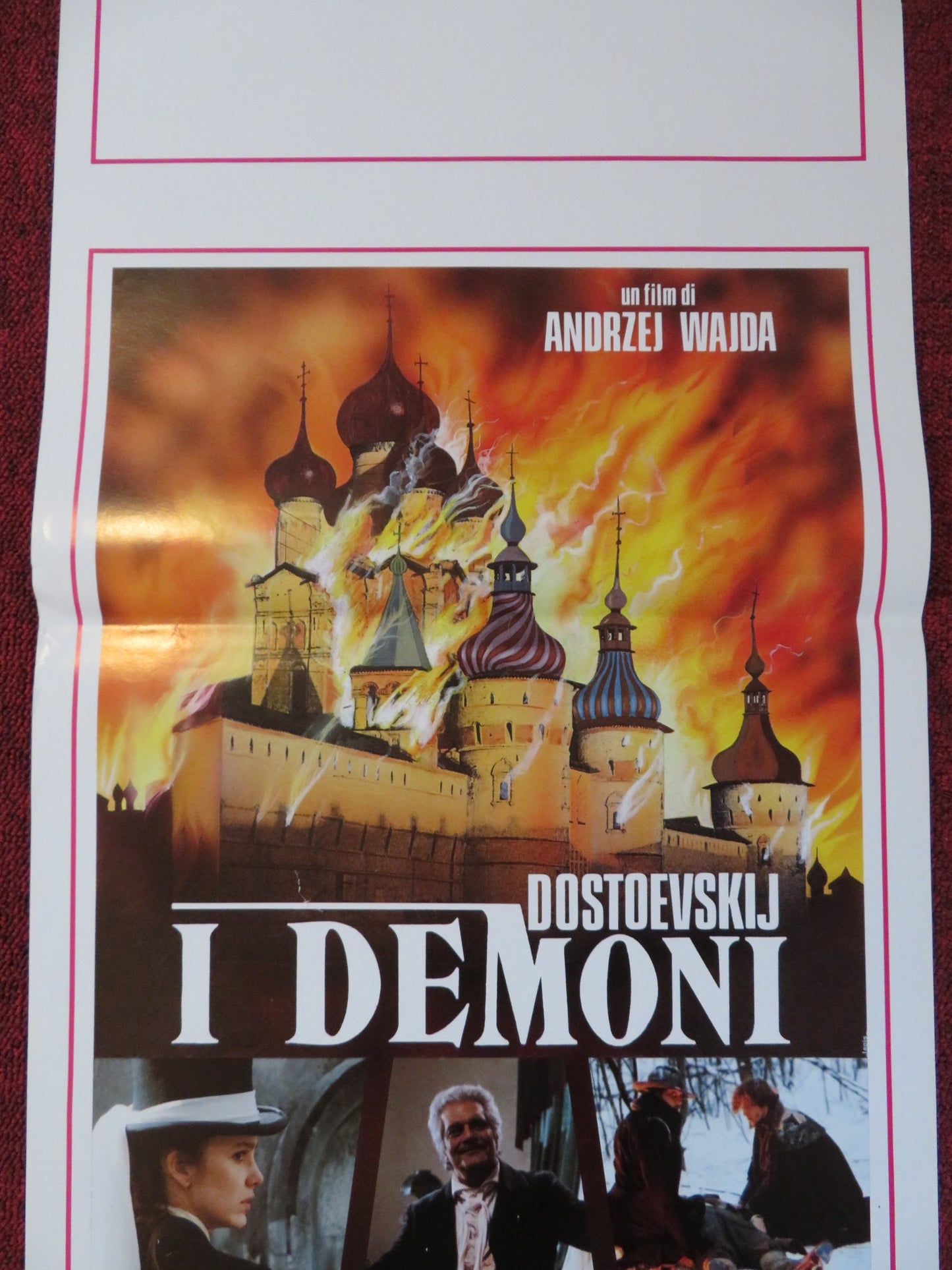 DOSTOEVSKIJ - I DEMONI ITALIAN LOCANDINA POSTER ISABELLE HUPPERT 1989