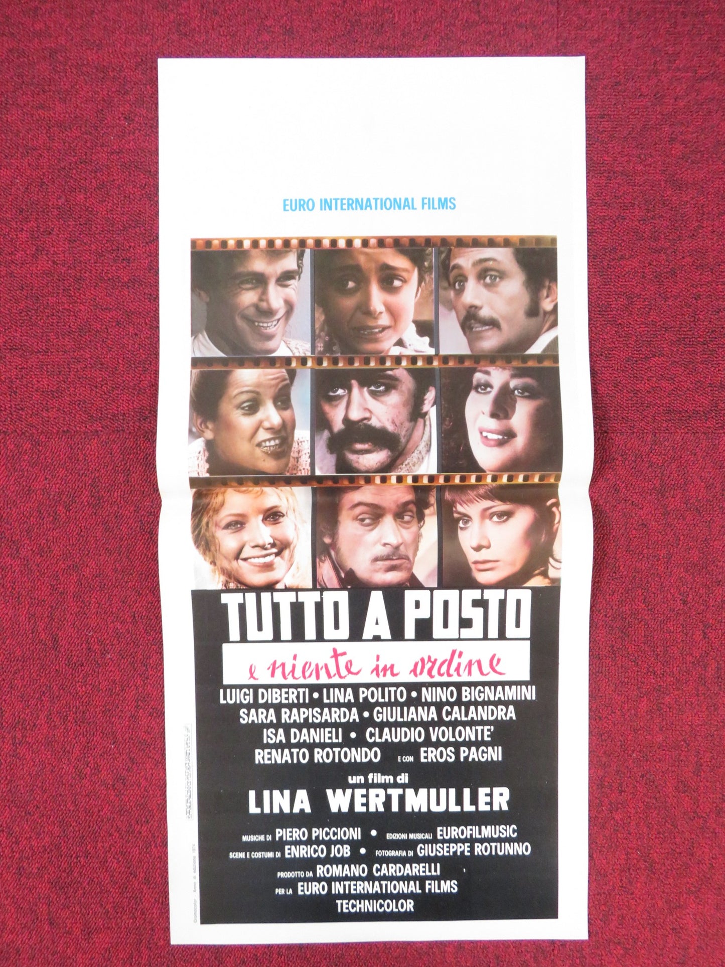 ALL SCREWED UP ITALIAN LOCANDINA POSTER LUIGI DIBERTI LINA POLITO 1974