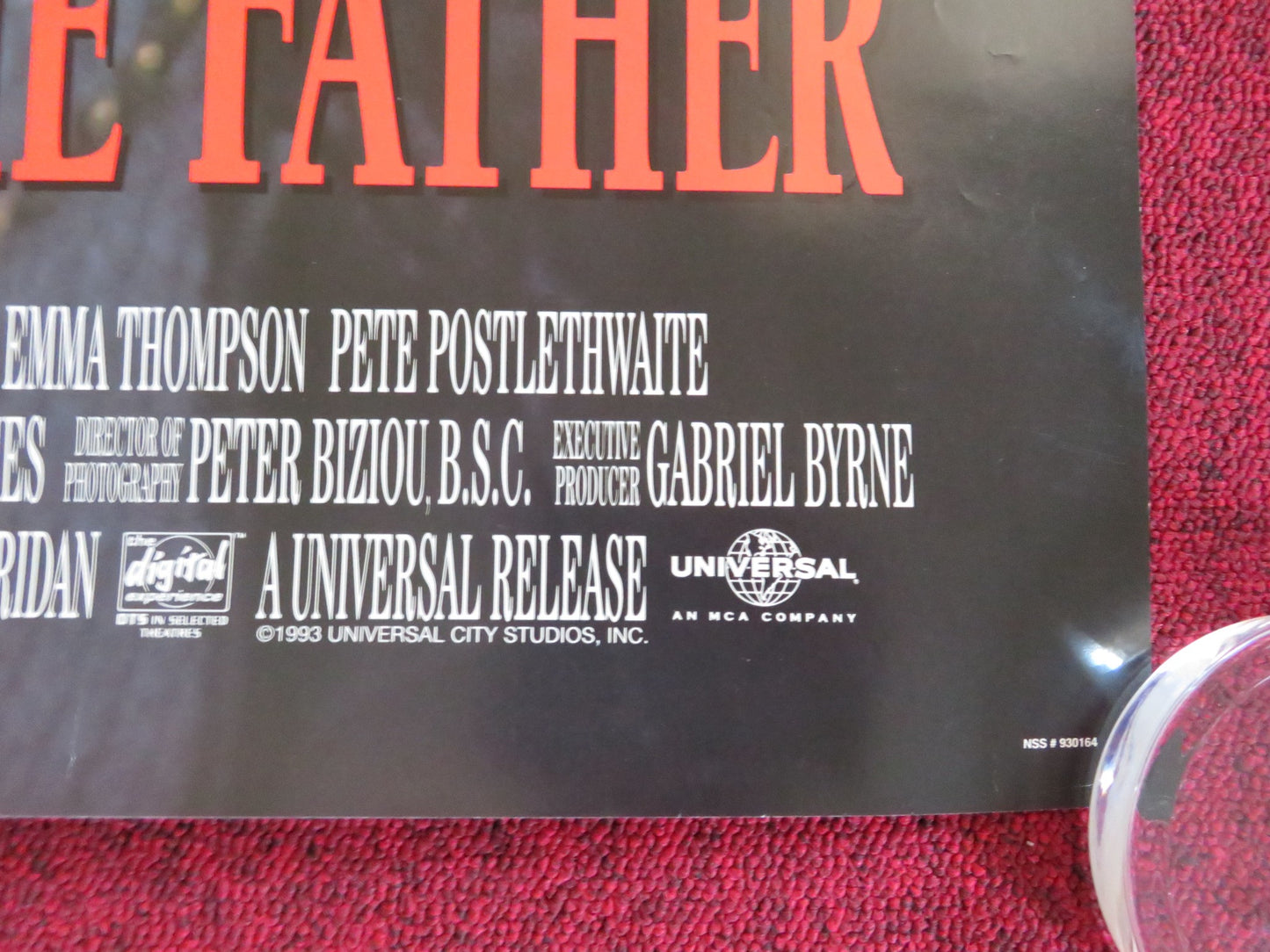 IN THE NAME OF THE FATHER -A US ONE SHEET ROLLED POSTER DANIEL DAY-LEWIS 1993