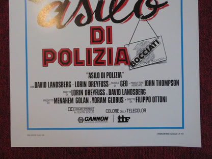 DETECTIVE SCHOOL DROPOUTS ITALIAN LOCANDINA POSTER DAVID LANDSBERG 1986