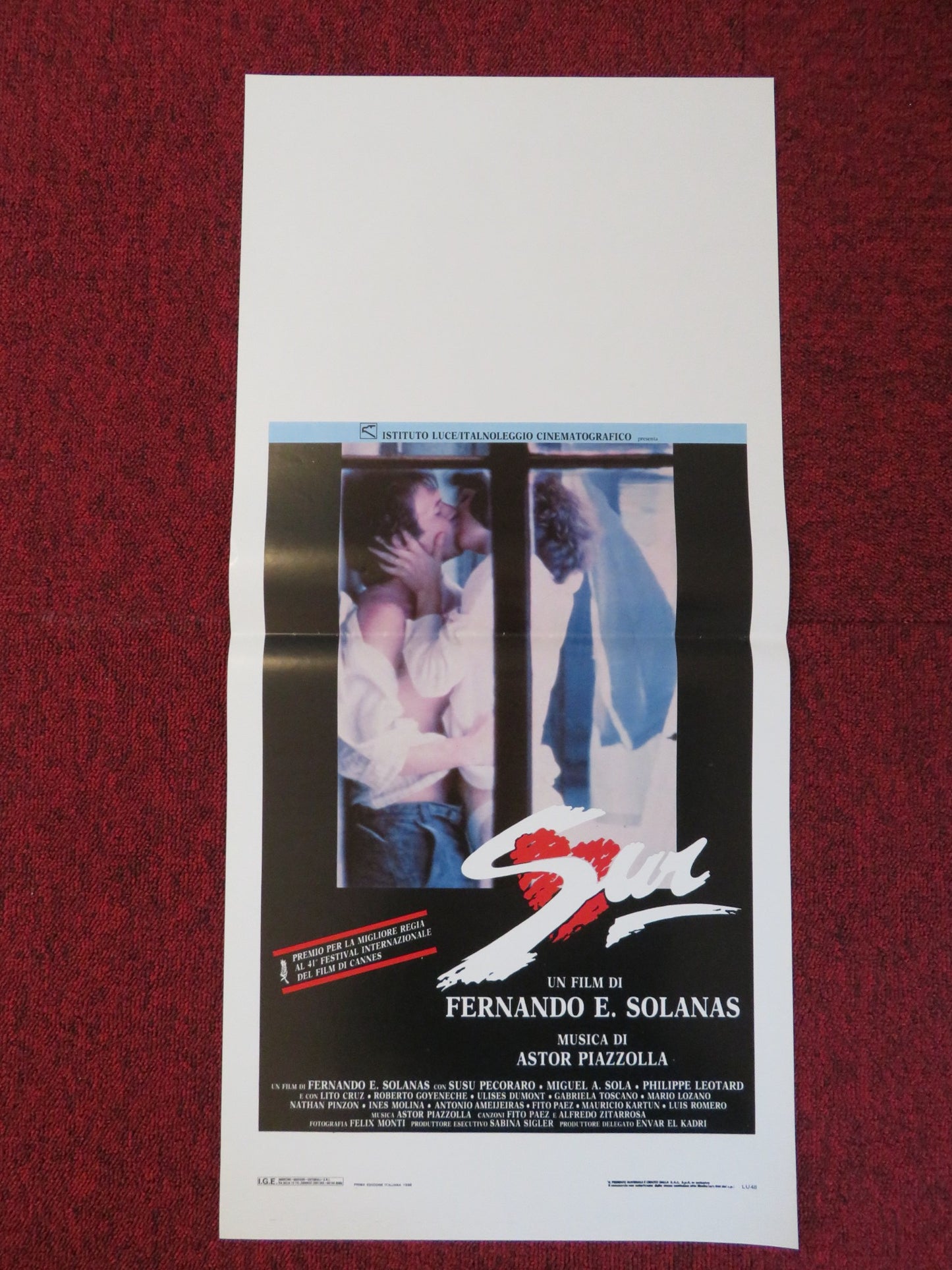 SUR / THE SOUTH ITALIAN LOCANDINA POSTER FERNANDO E. SOLANAS 1988