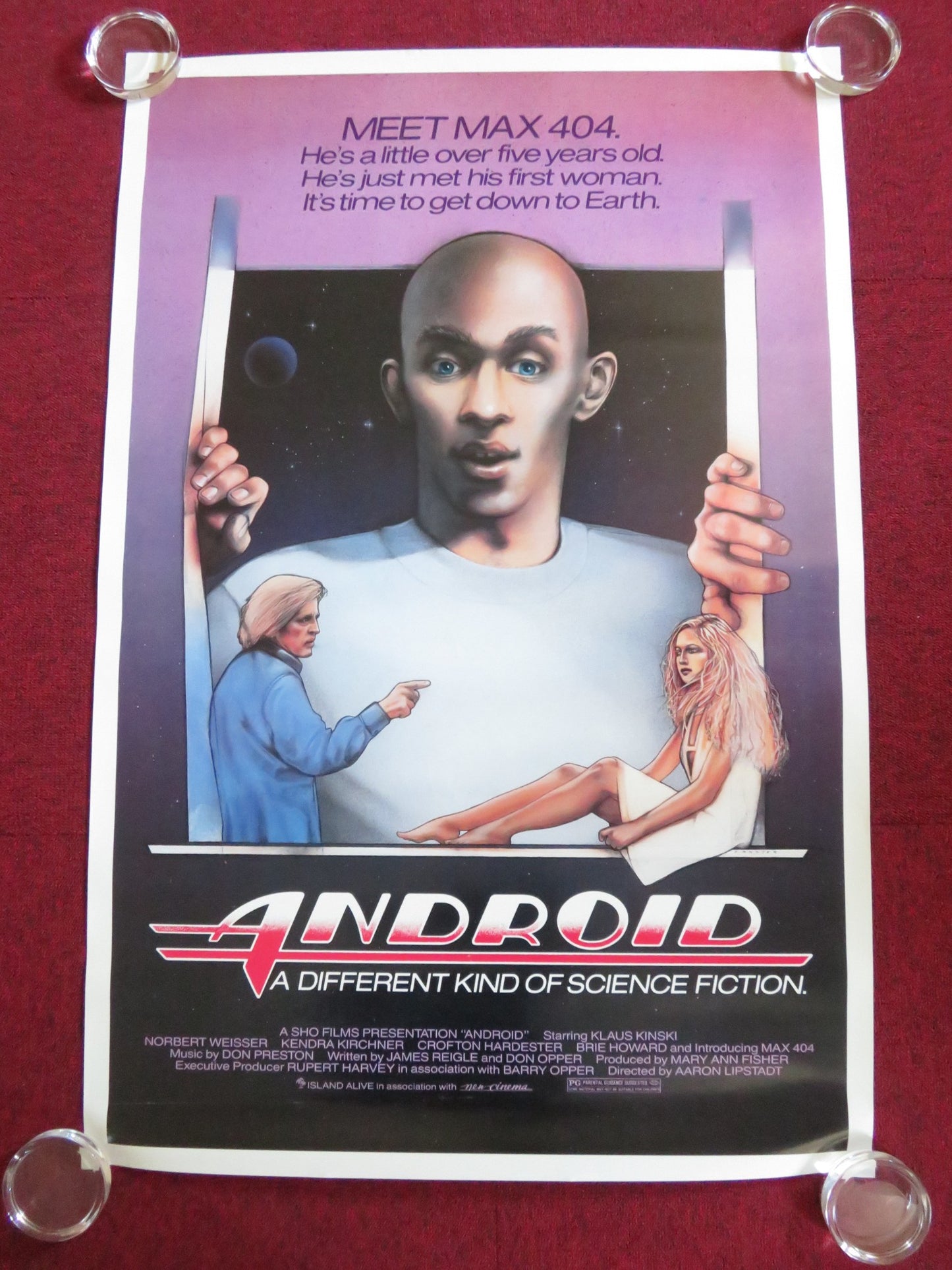 ANDROID US ONE SHEET ROLLED POSTER KLAUS KINSKI DON KEITH OPPER 1982