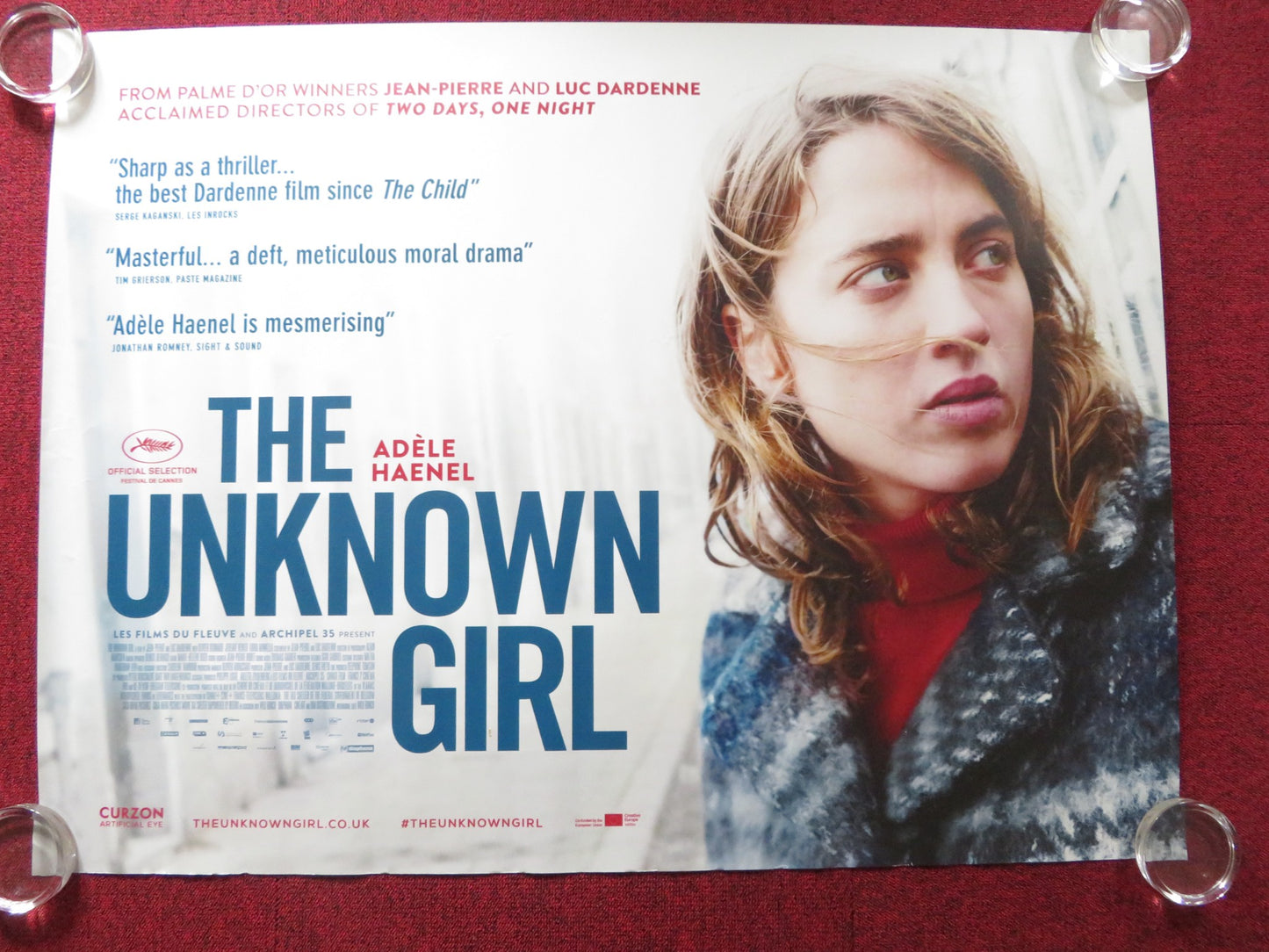 THE UNKNOWN GIRL UK QUAD (30"x 40") ROLLED POSTER ADELE HAENEL O. BONNAUD 2016