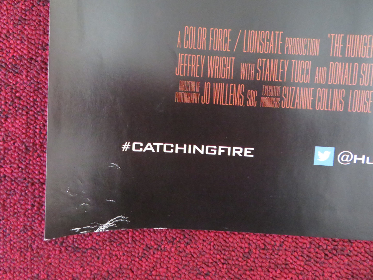 THE HUNGER GAMES CATCHING FIRE UK QUAD (30"x 40") ROLLED POSTER J. LAWRENCE 2013