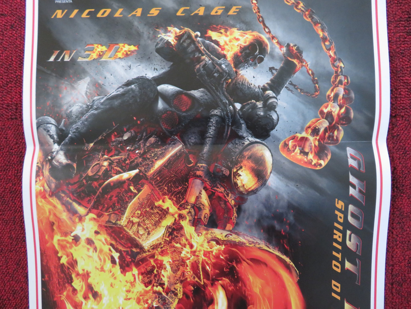 GHOST RIDER: SPIRIT OF VENGEANCE ITALIAN LOCANDINA POSTER NICOLAS CAGE 2011