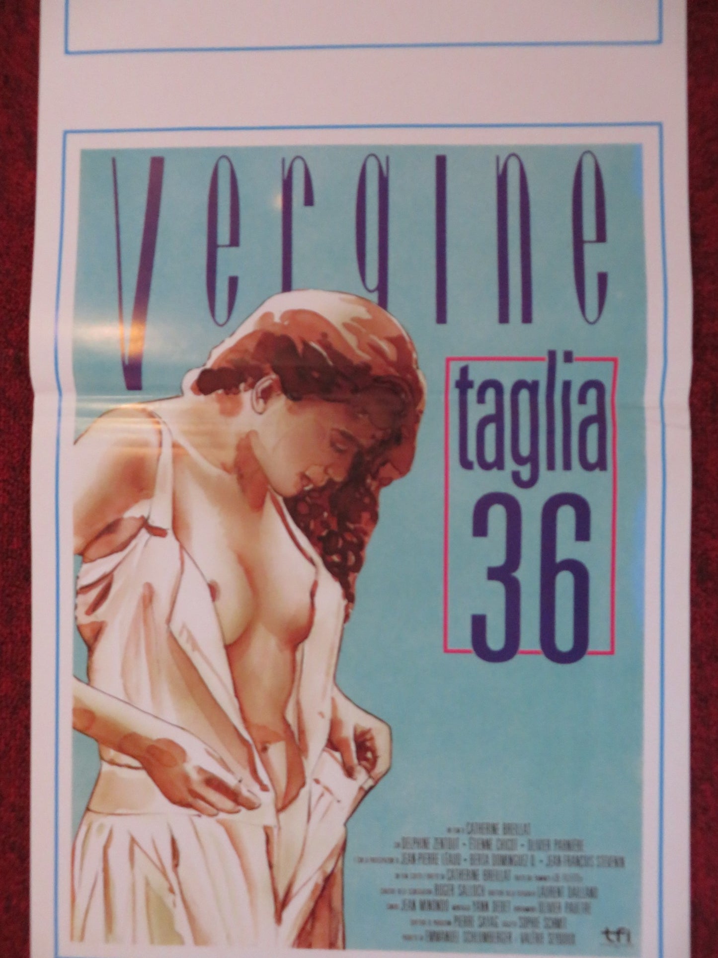 VERGINE TAGLIA 36 ITALIAN LOCANDINA POSTER DELPHINE ZENTOUT 1989