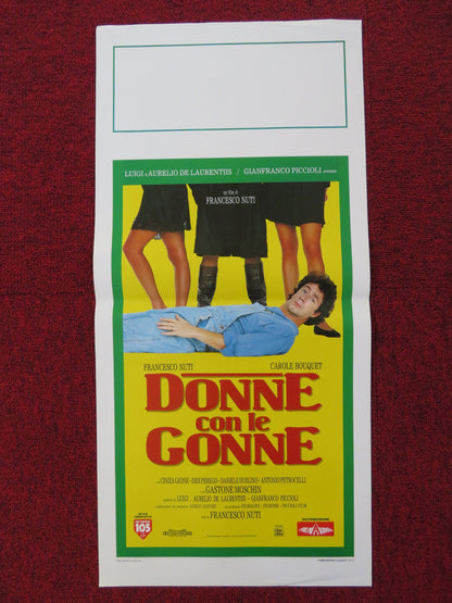 DONNE CON LE GONNE ITALIAN LOCANDINA POSTER FRANCESCO NUTI CAROLE BOUQUET 1991