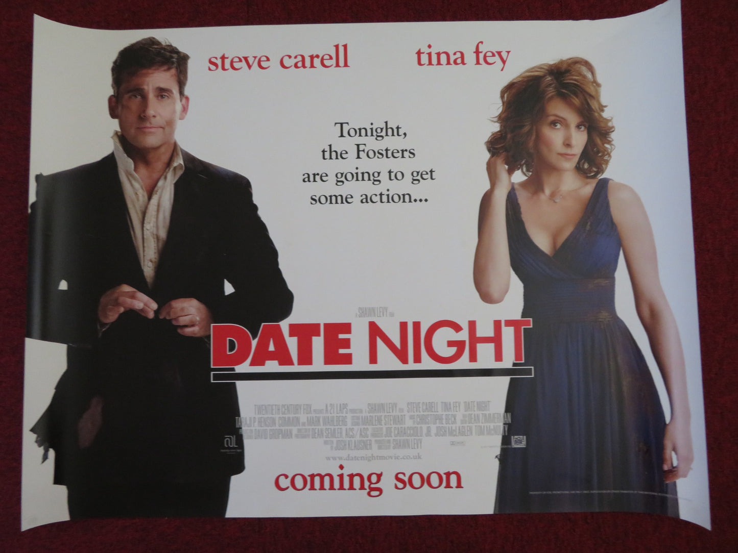 DATE NIGHT UK QUAD (30"x 40") ROLLED POSTER TINA FEY STEVE CARELL 2010