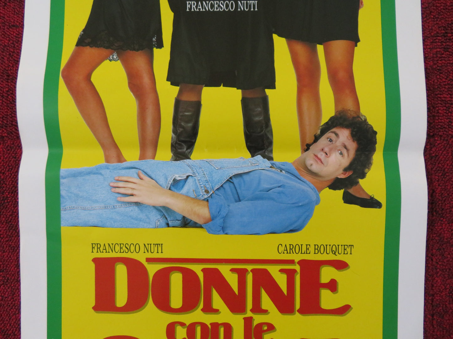 DONNE CON LE GONNE ITALIAN LOCANDINA POSTER FRANCESCO NUTI CAROLE BOUQUET 1991