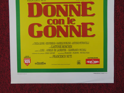 DONNE CON LE GONNE ITALIAN LOCANDINA POSTER FRANCESCO NUTI CAROLE BOUQUET 1991