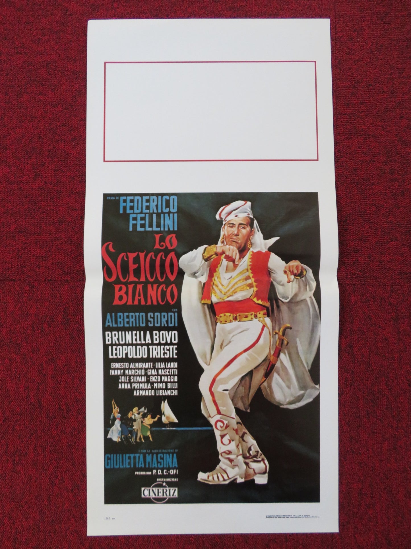 THE WHITE SHEIK - B ITALIAN LOCANDINA POSTER ALBERTO SORDI BRUNELLE BOVO 2003