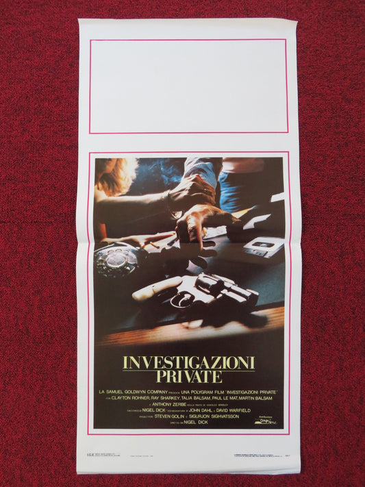 P. I. PRIVATE INVESTIGATIONS ITALIAN LOCANDINA POSTER CLAYTON ROHNER 1988