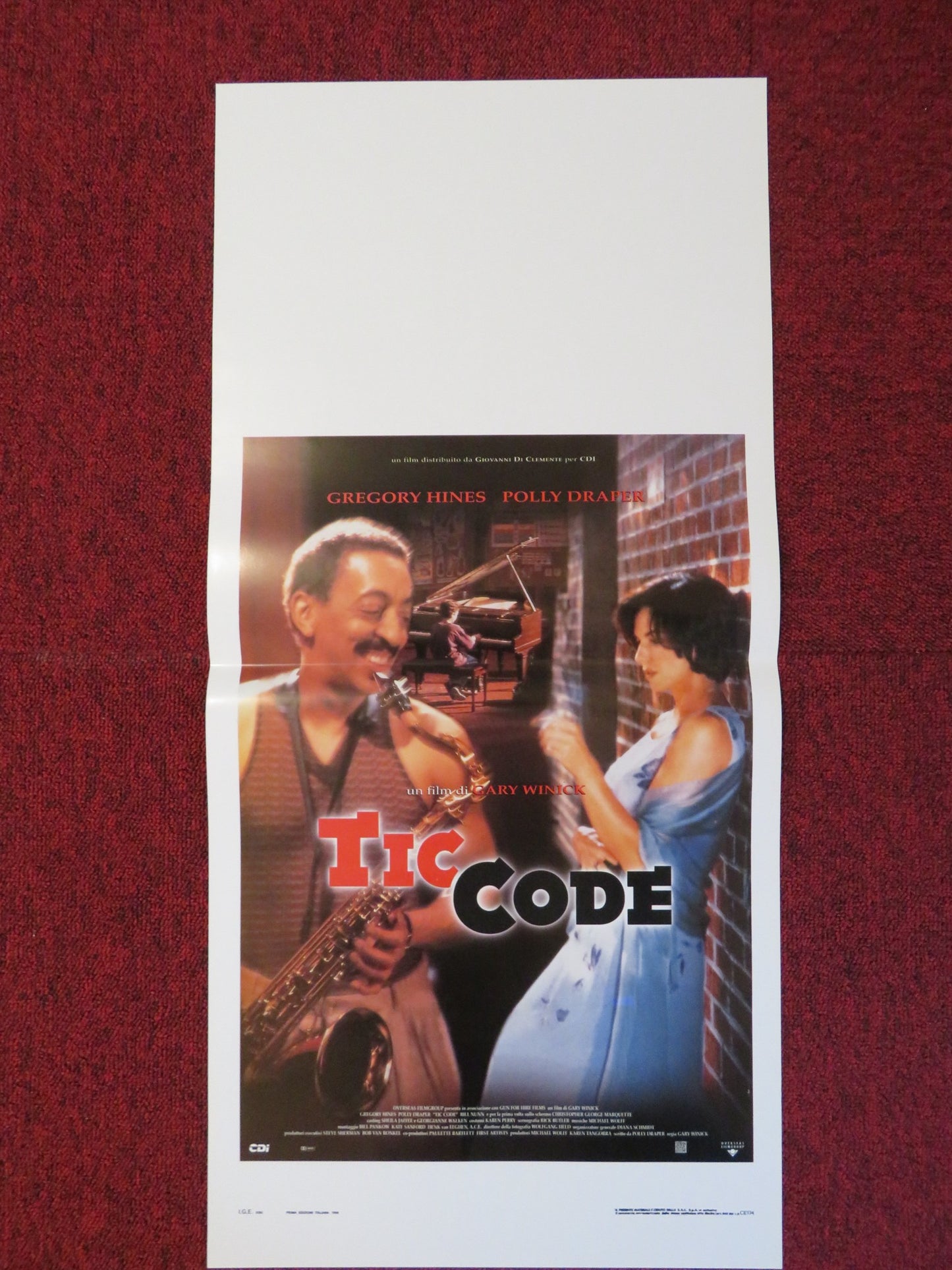 TIC CODE ITALIAN LOCANDINA POSTER GREGORY HINES POLLY DRAPER 1998