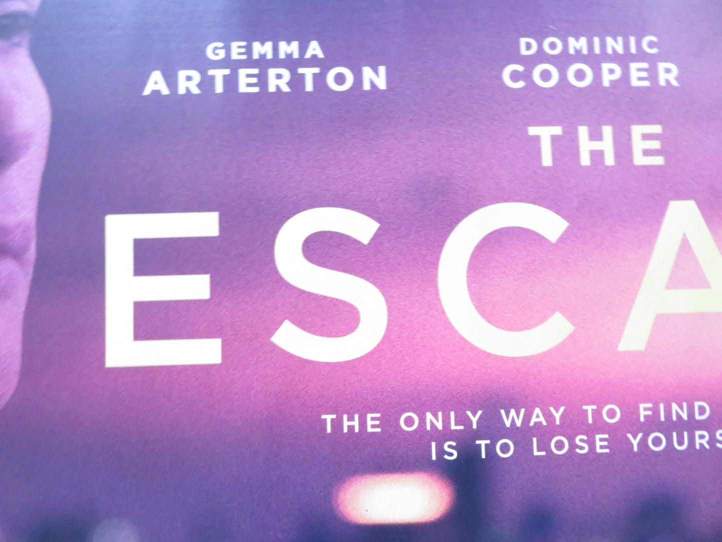 THE ESCAPE UK QUAD (30"x 40") ROLLED POSTER GEMMA ARTERTON DOMINIC COOPER 2017