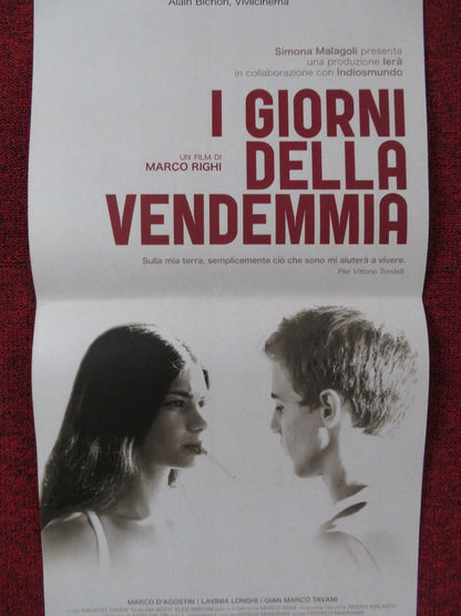 DAYS OF HARVEST ITALIAN LOCANDINA POSTER LAVINIA LONGHI MARCO D'AGOSTIN 2010