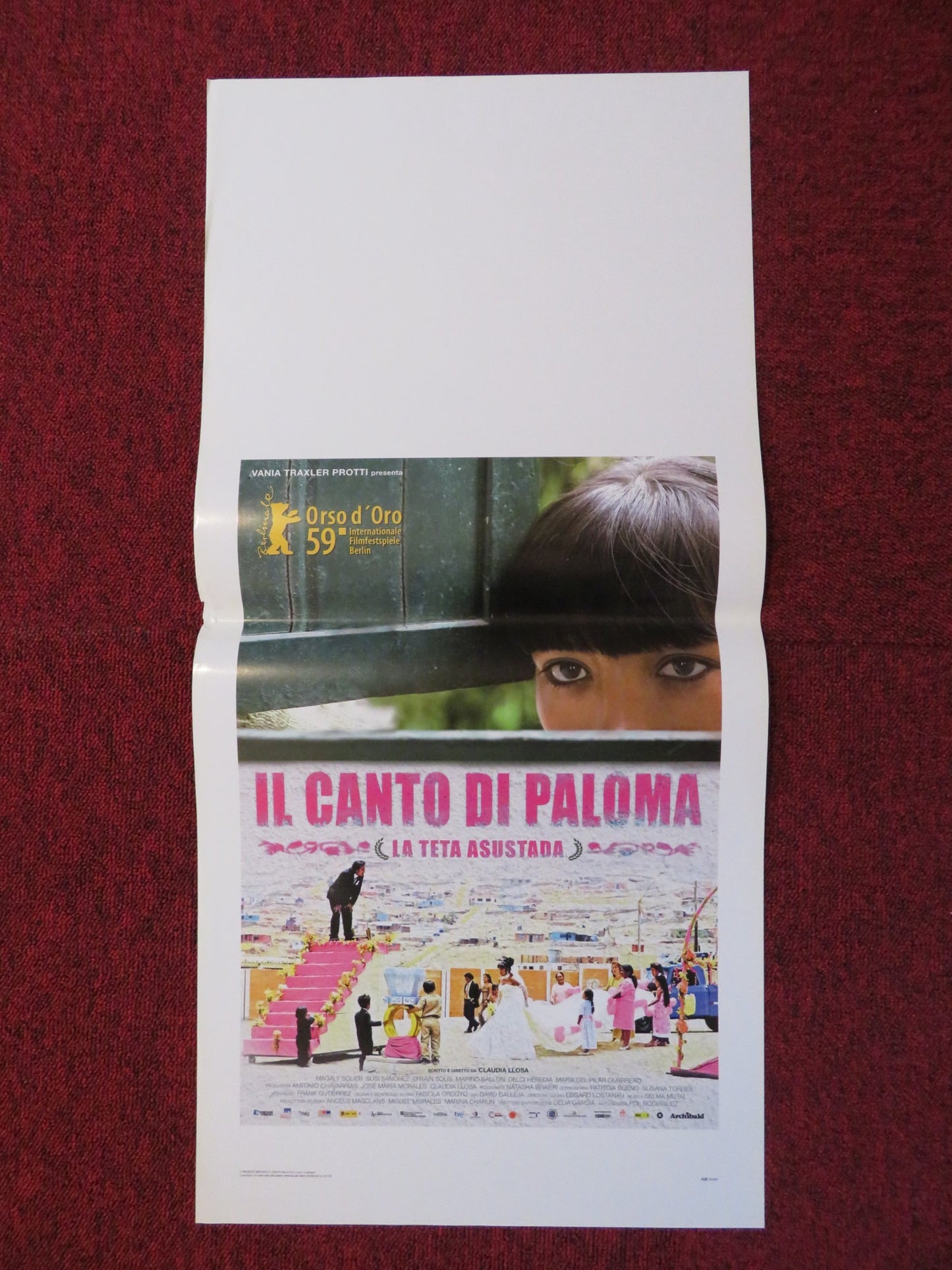 IL CANTO DI PALOMA ITALIAN LOCANDINA POSTER CLAUDIA LLOSA 2009