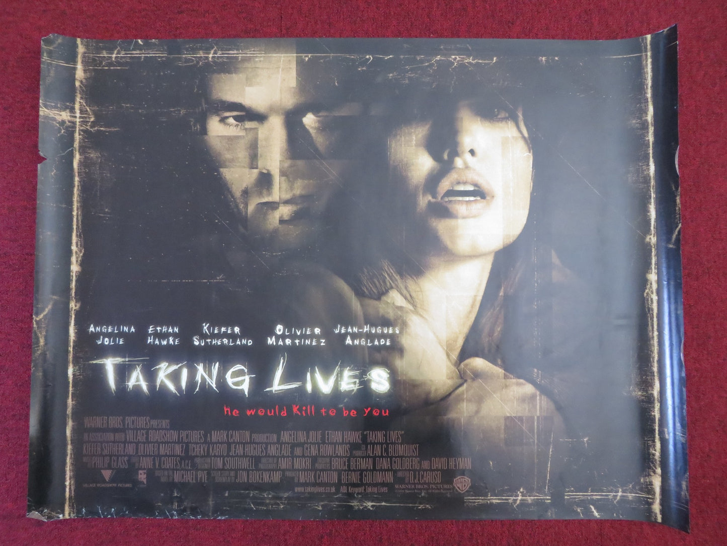 TAKING LIVES UK QUAD (30"x 40") ROLLED POSTER ANGELINA JOLIE ETHAN HAWKE 2004